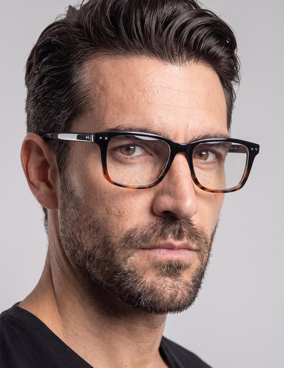 Lentes de lectura sharper image rectangular para hombre 6