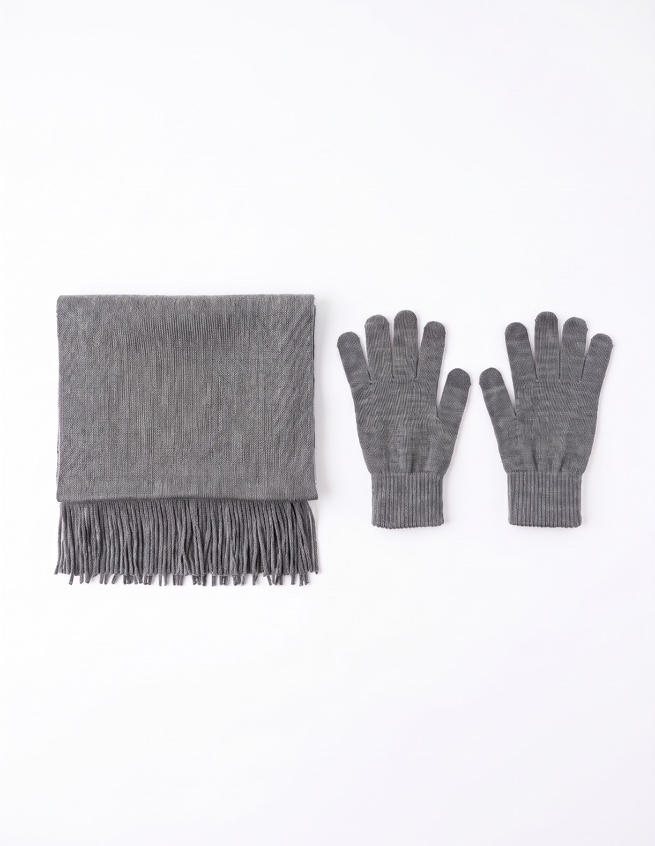 Set bufanda y guantes de hombre 2