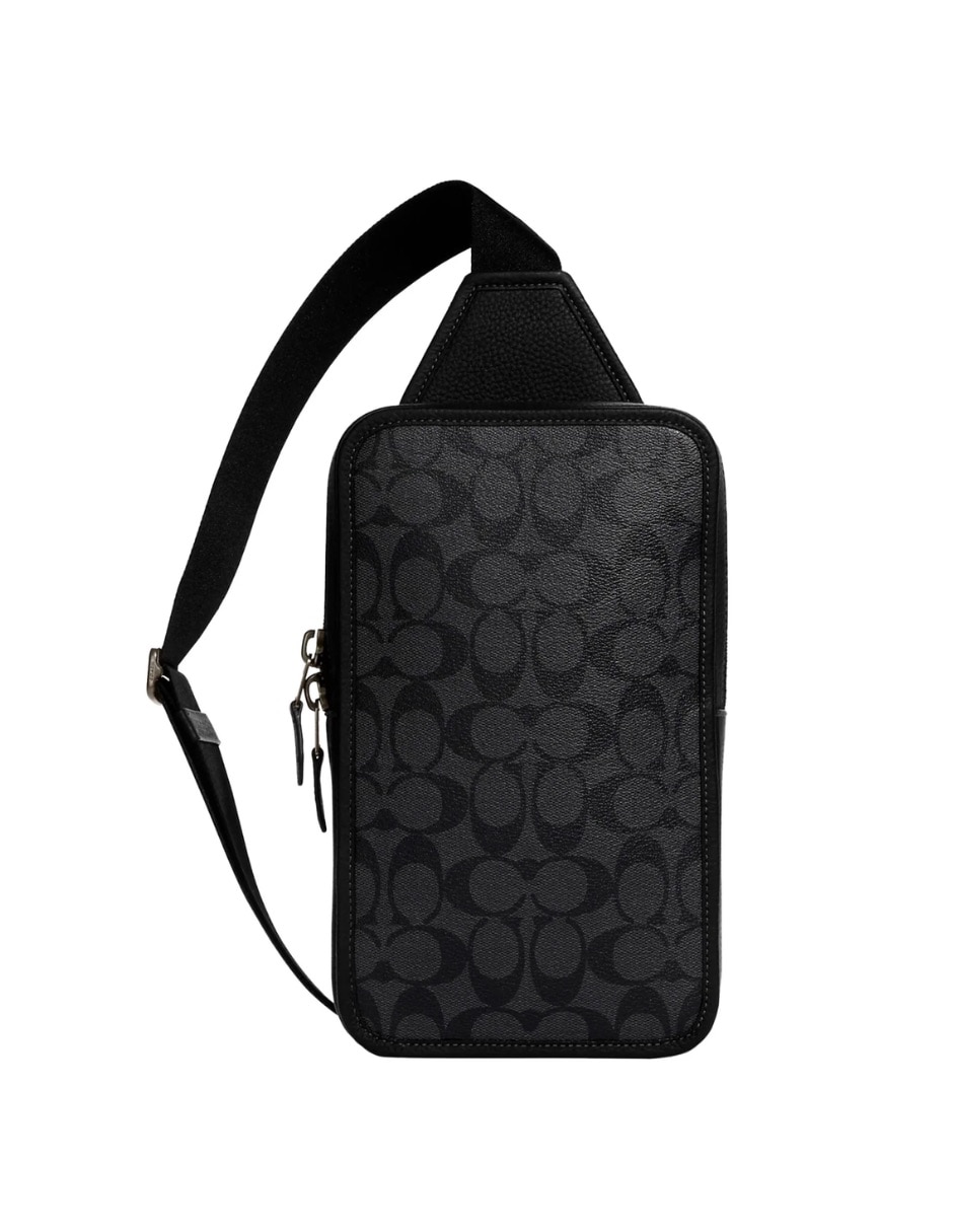 Bolsa bandolera Signature de cuero y piel para hombre