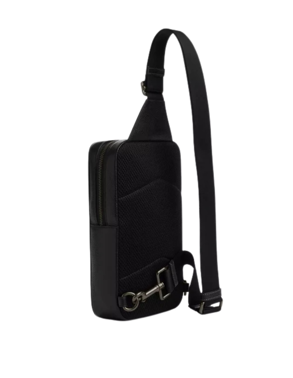 Bolsa bandolera Signature de cuero y piel para hombre