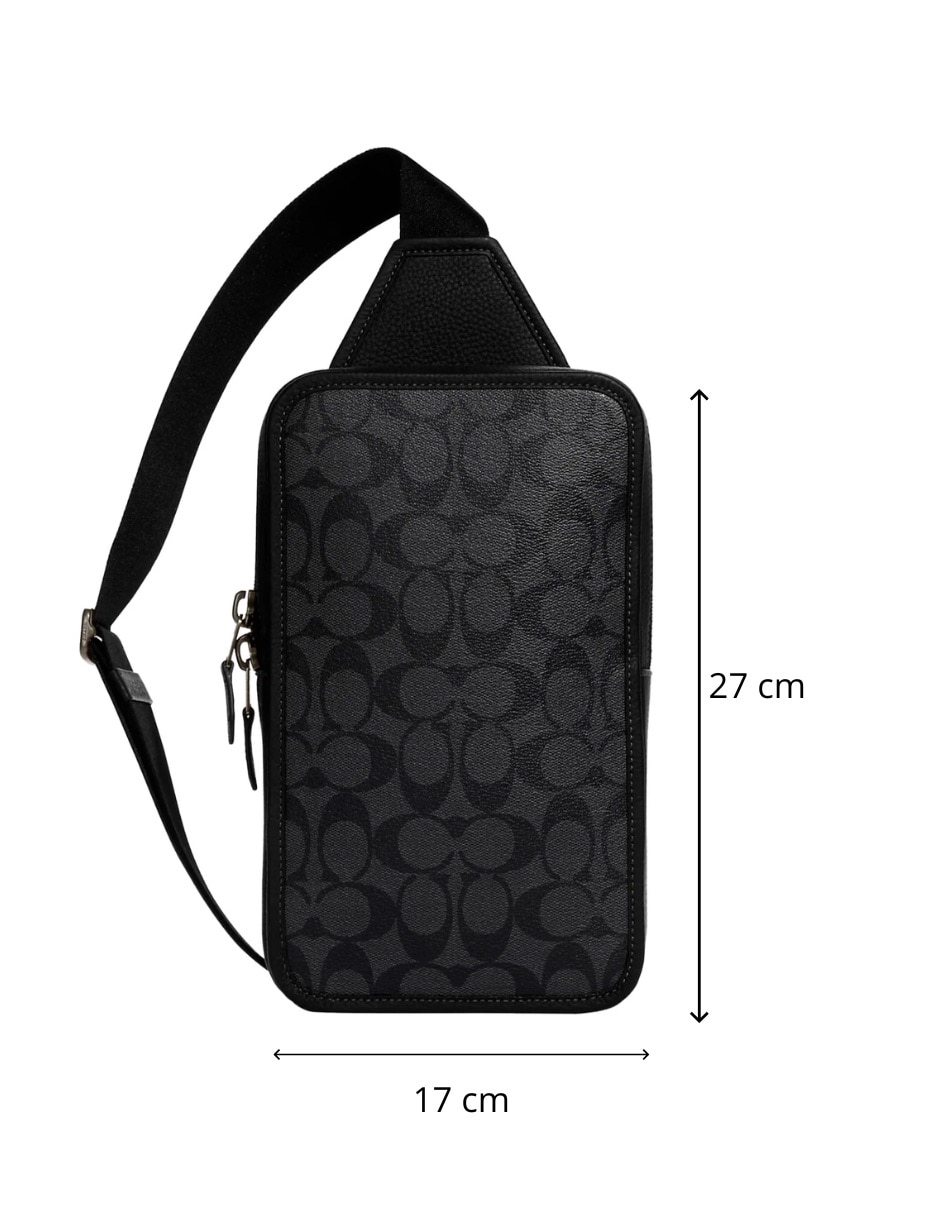 Bolsa bandolera Signature de cuero y piel para hombre 5