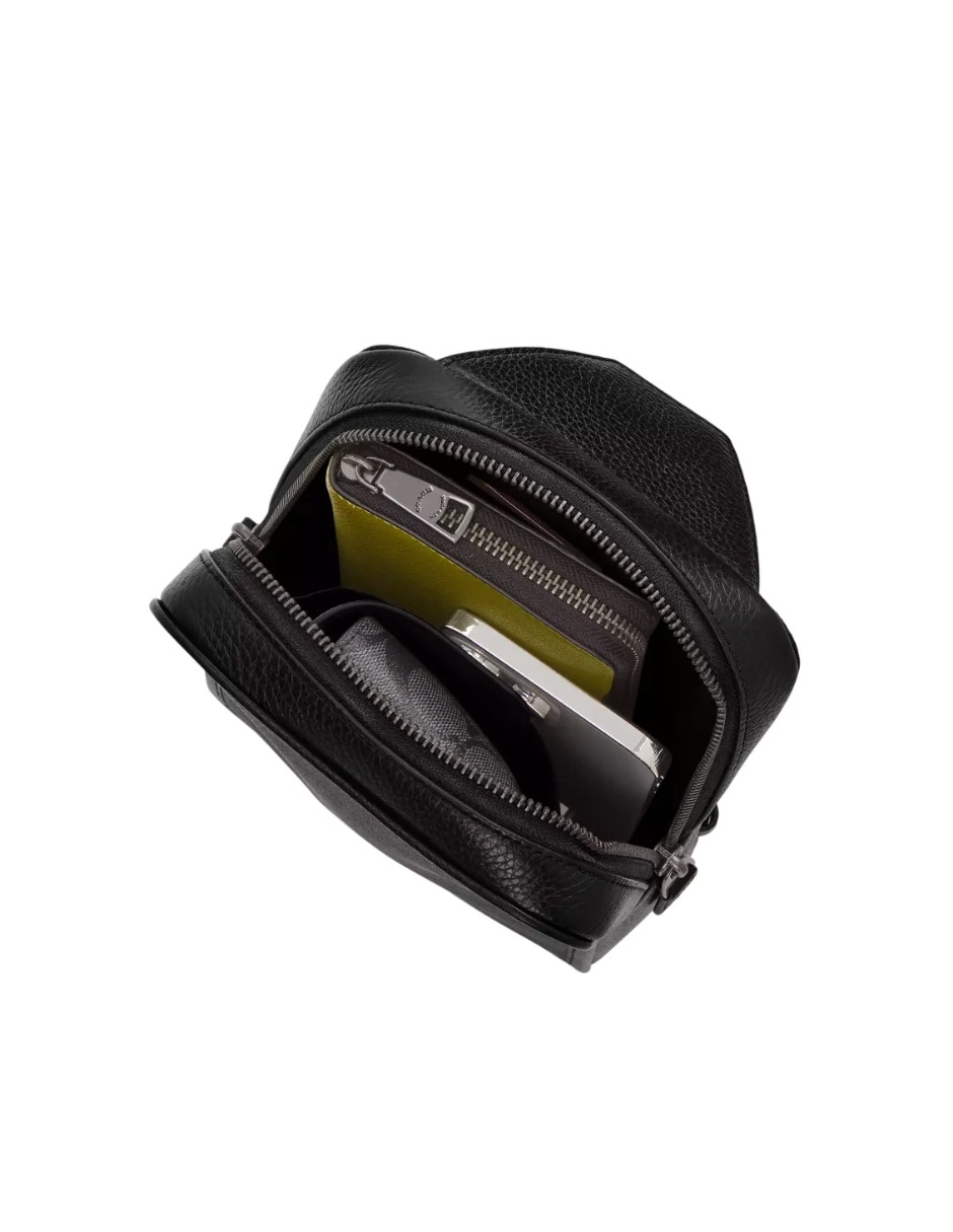 Bolsa bandolera Signature de cuero y piel para hombre