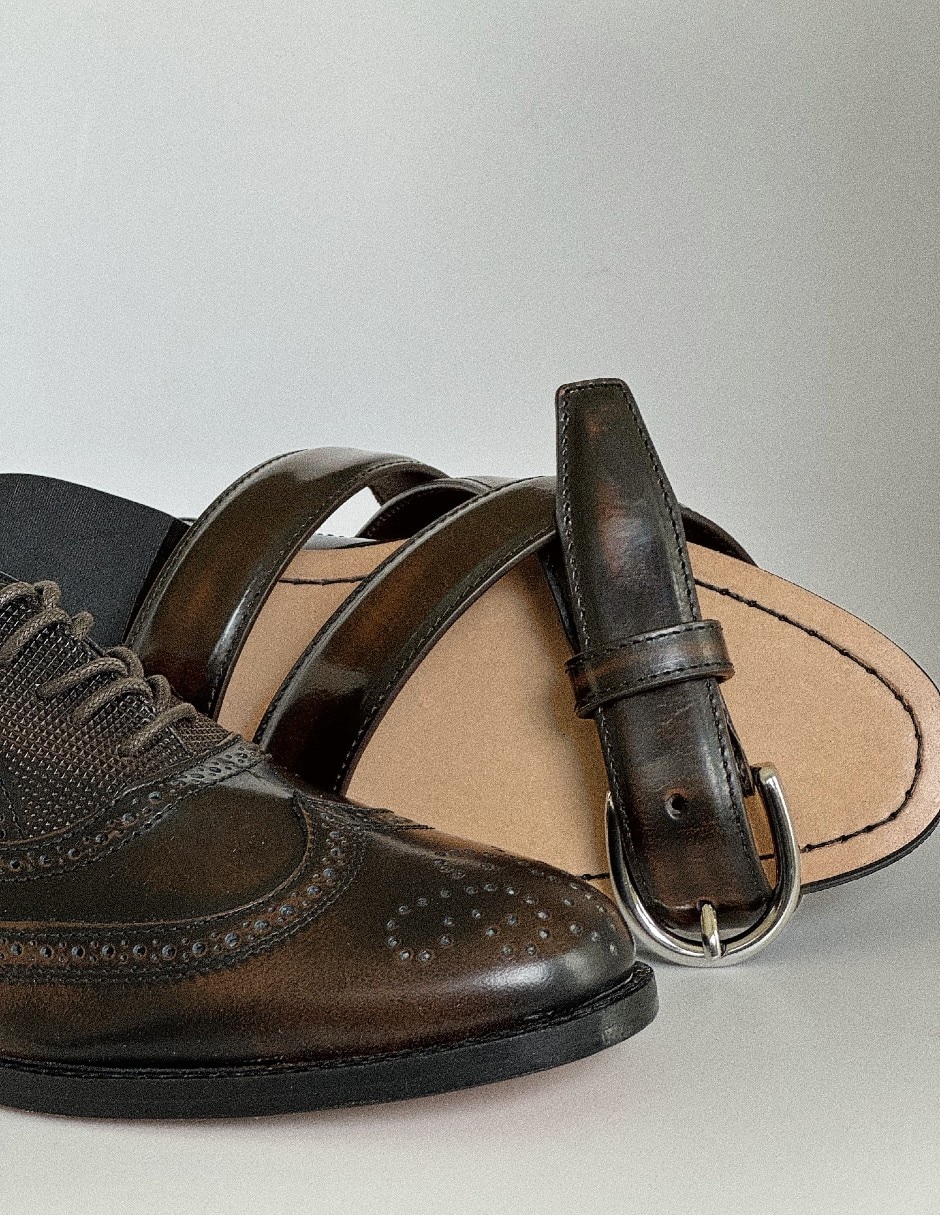Cinturón de cuero para hombre