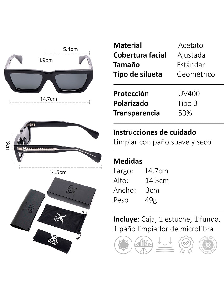 Lentes de sol trend xo-103-n para hombre 8