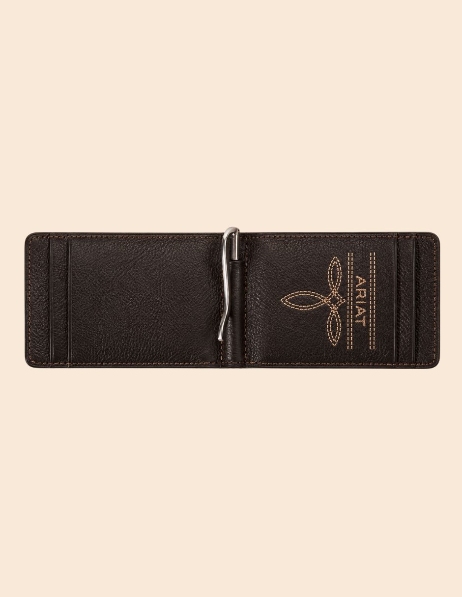 Cartera bi-fold clip para hombre