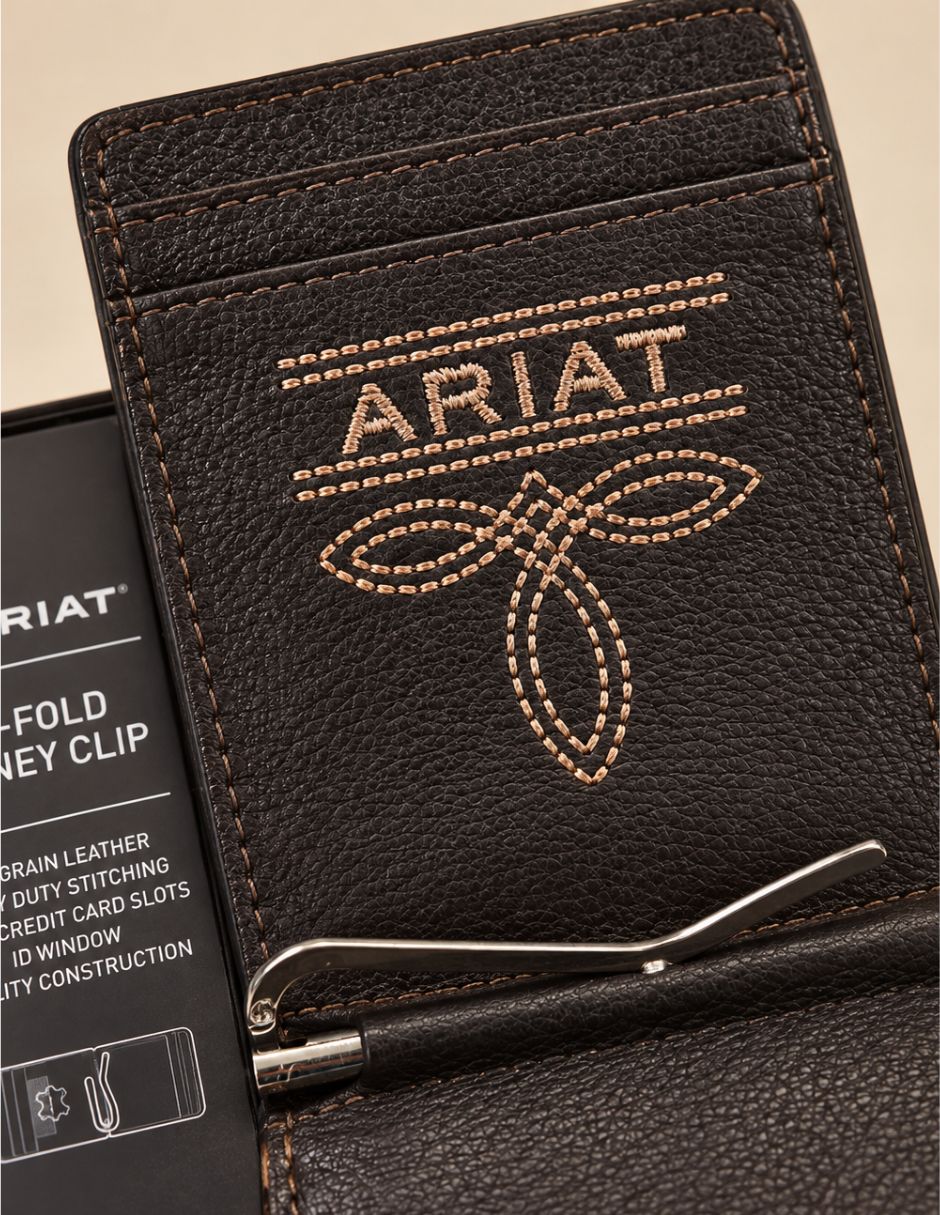 Cartera bi-fold clip para hombre