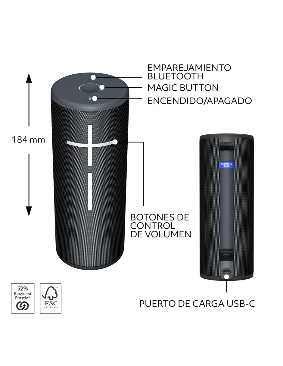 Bocina portátil bluetooth