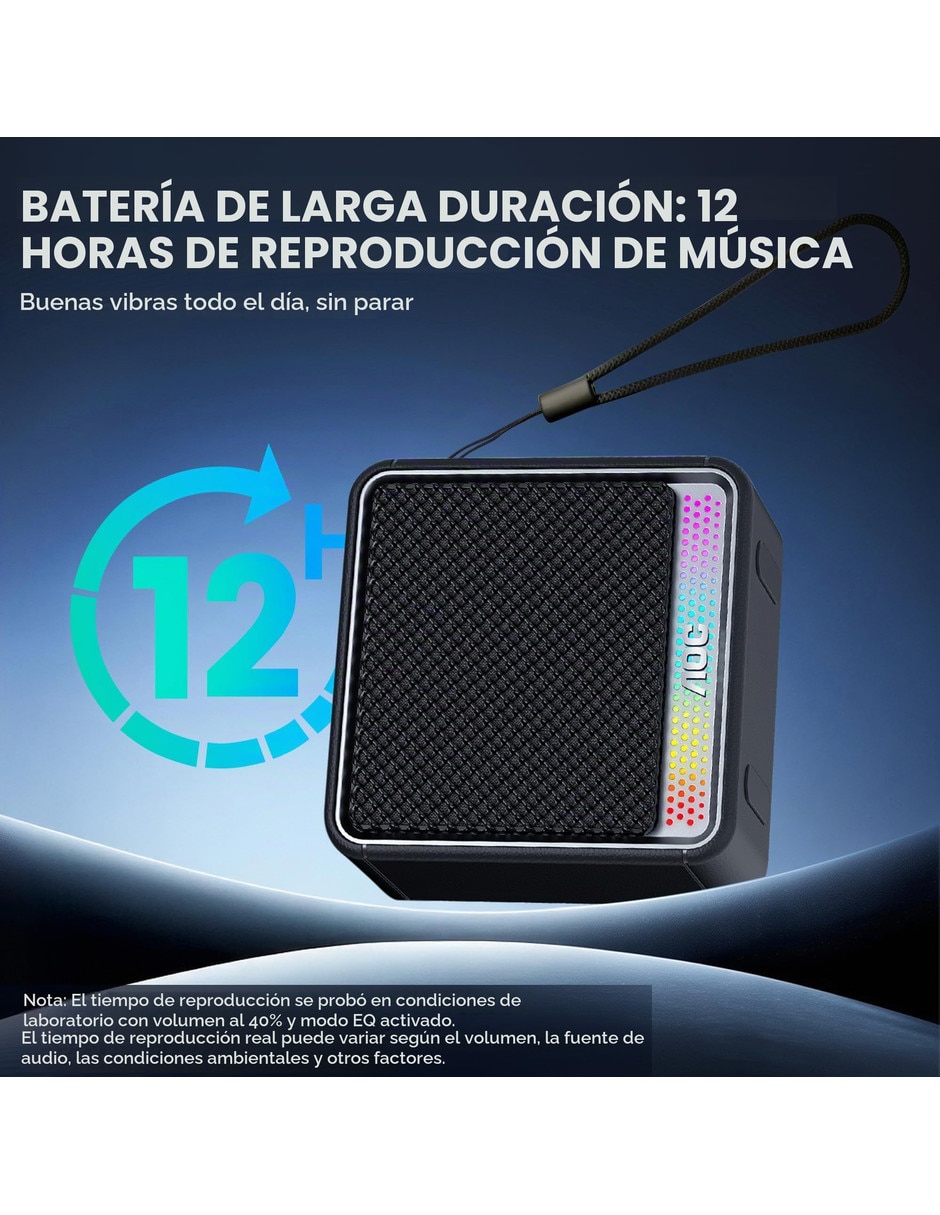 Bocina portátil bluetooth nfc