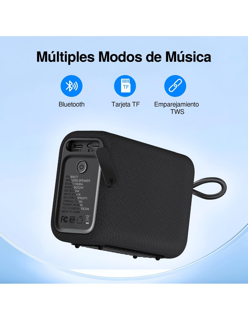 Bocina portátil bluetooth nfc