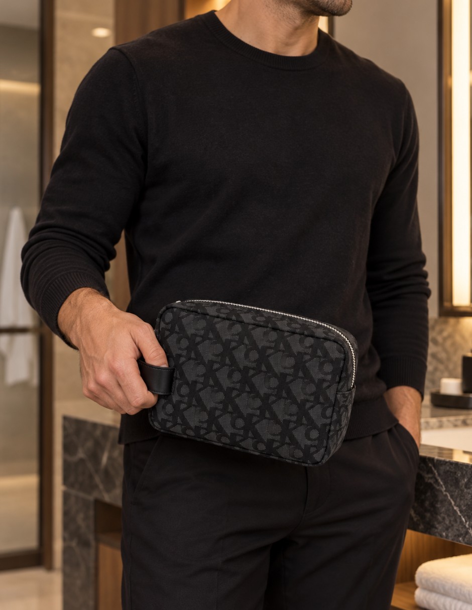 Neceser multiusos de tela para hombre