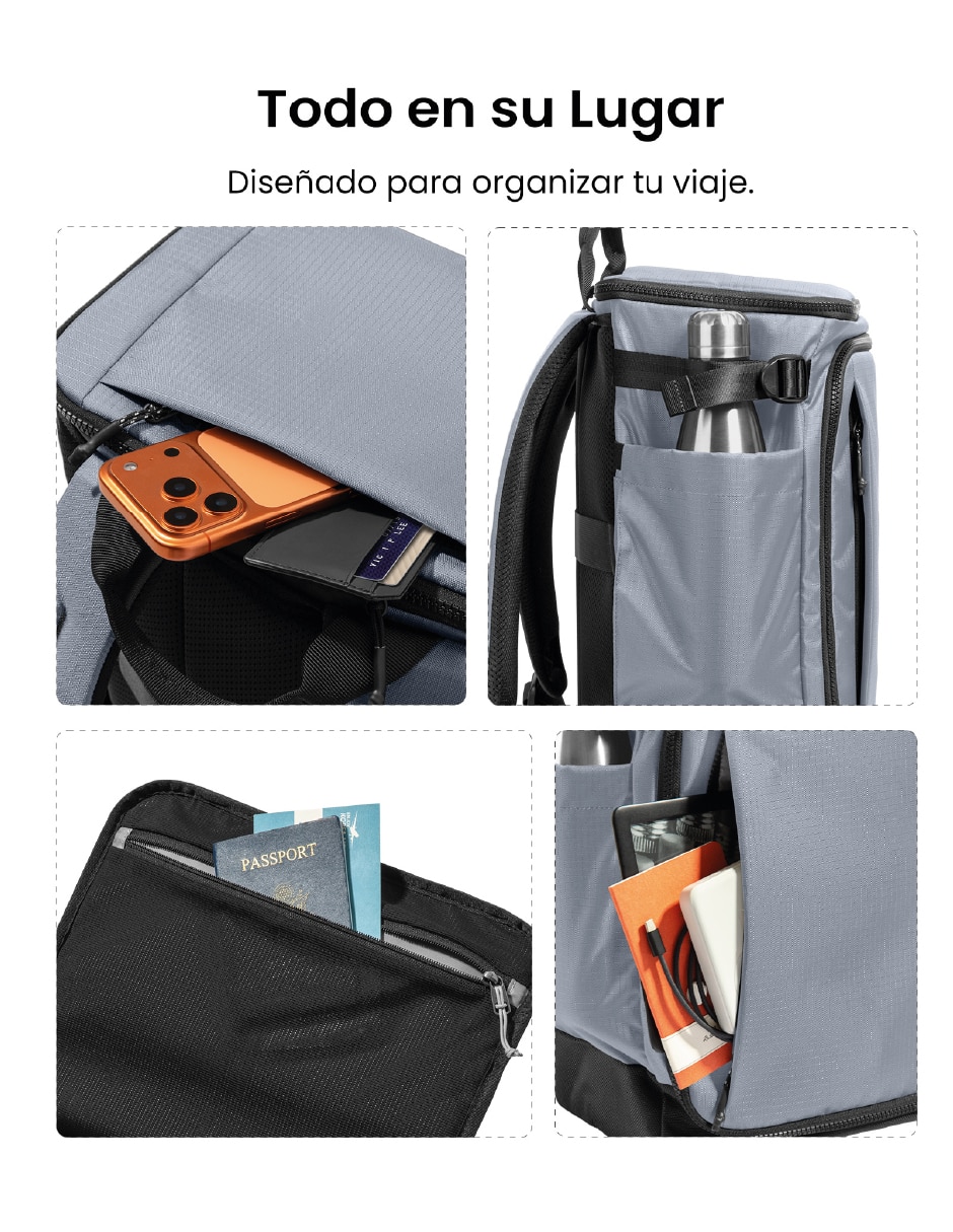 Mochila para viaje navigator tomtoc impermeable 4