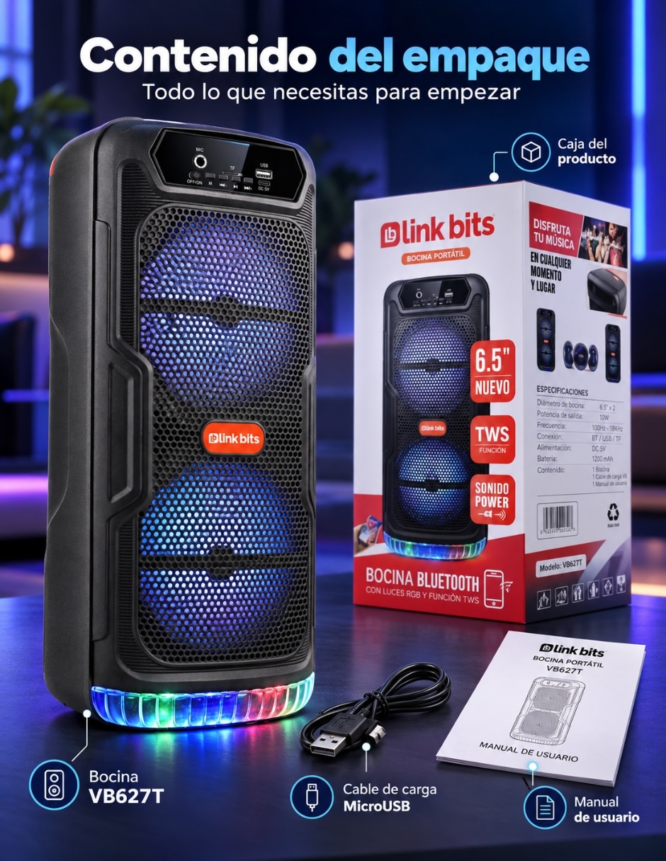 Bocina portátil bluetooth 2