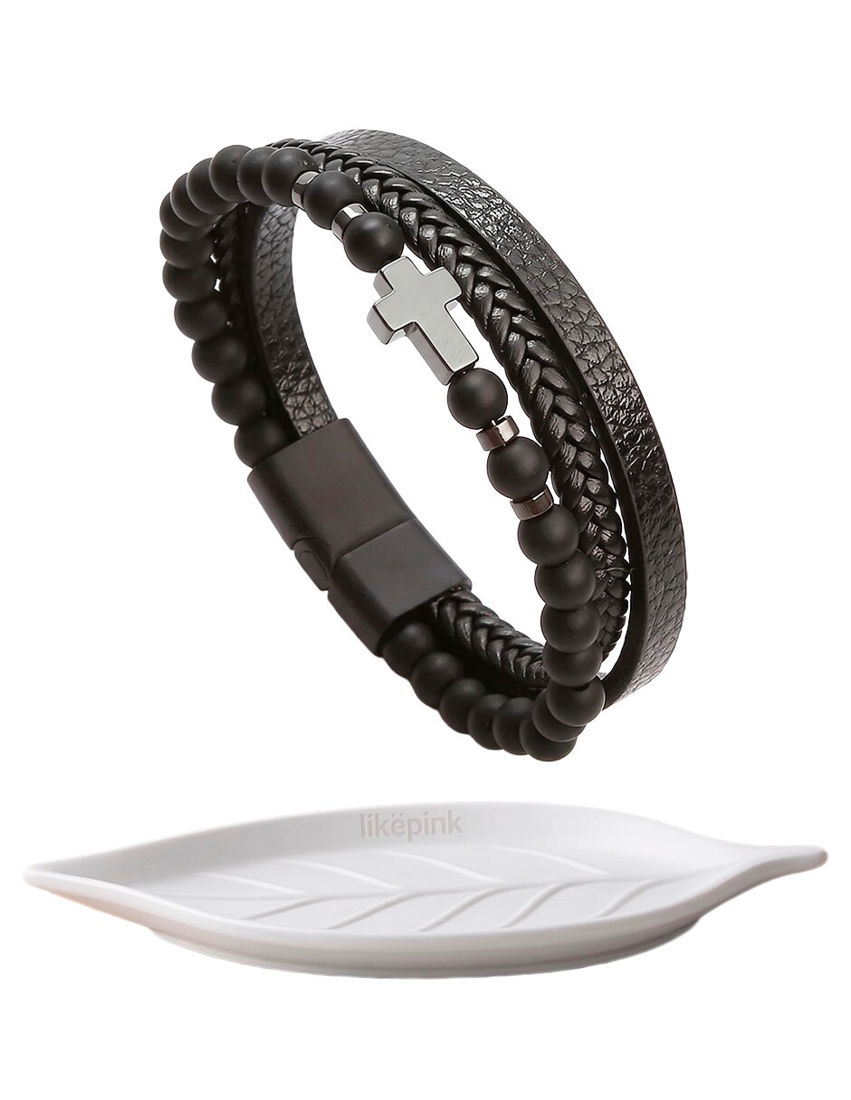 Pulsera con Obsidiana acabado pulido 3