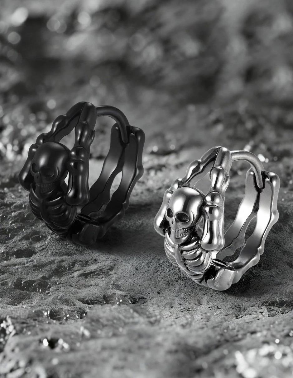 Arracadas de acero inoxidable con acabado brillante 2