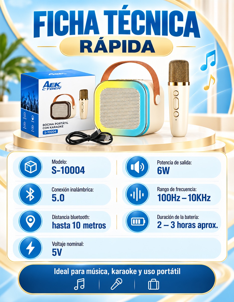 Bocina portátil bluetooth 5