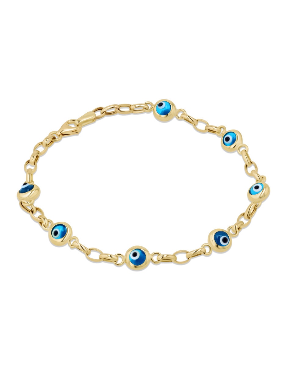 Pulsera de oro amarillo 14 K acabado brillante 4