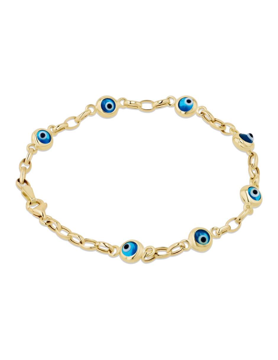 Pulsera de oro amarillo 14 K acabado brillante 3