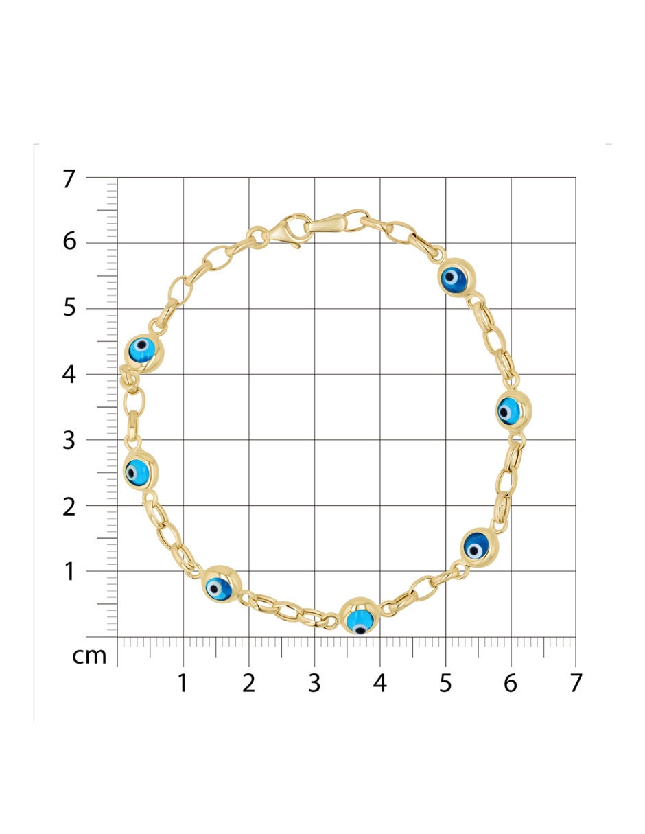 Pulsera de oro amarillo 14 K acabado brillante 5